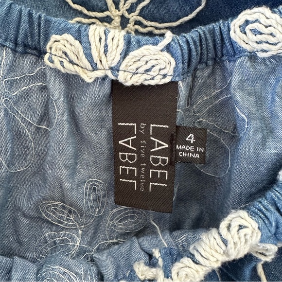 Label by Five Twelve Boho Floral Embroidered Ruffled Off Shoulder Mini Dress - Picture 3 of 9